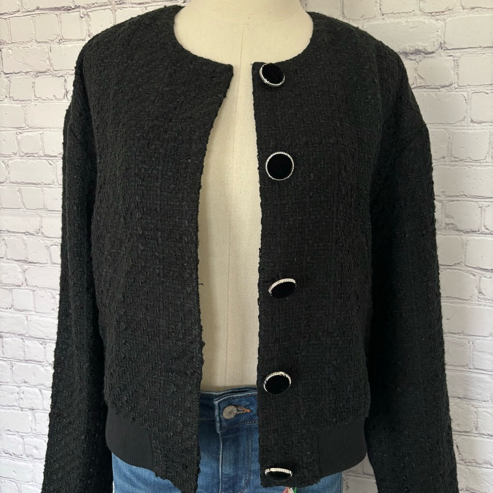 TRUTH by Republic Vintage-Style Cropped Tweed Boucle Bomber Jacket--NWT--12 - Picture 2 of 15